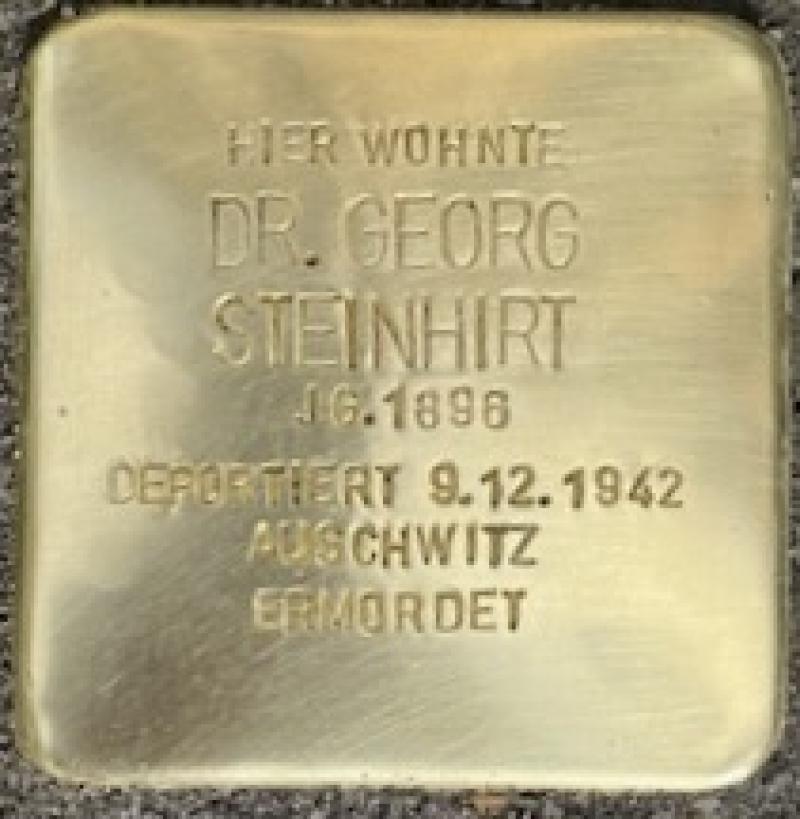 Stolperstein Dr. Georg Steinhirt © Initiative Mitte