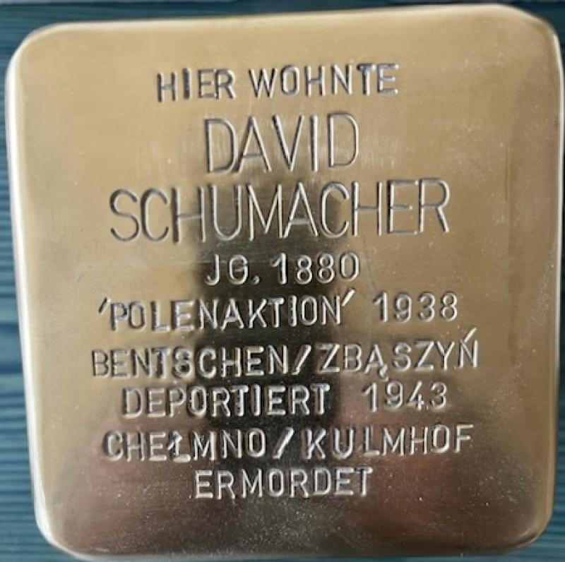 Stolperstein David Schumacher @ Initiative Mitte