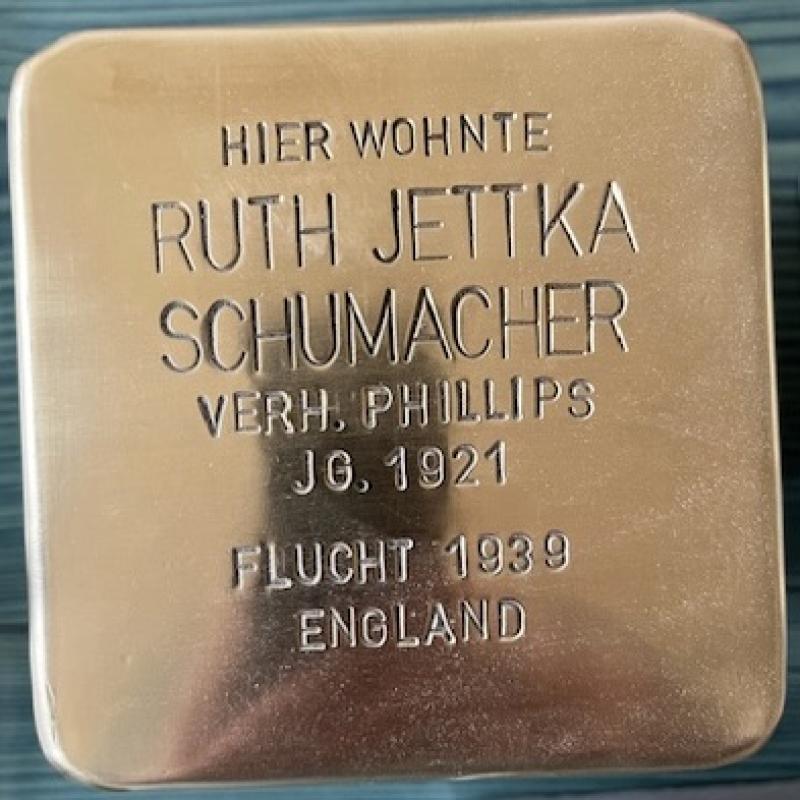 Stolperstein Ruth Jettka Schumacher © Initiative Mitte