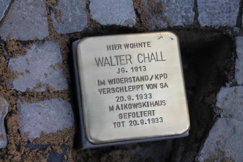 Stolpersteine Walter Chall © Koordinierungsstelle Stolpersteine Berlin