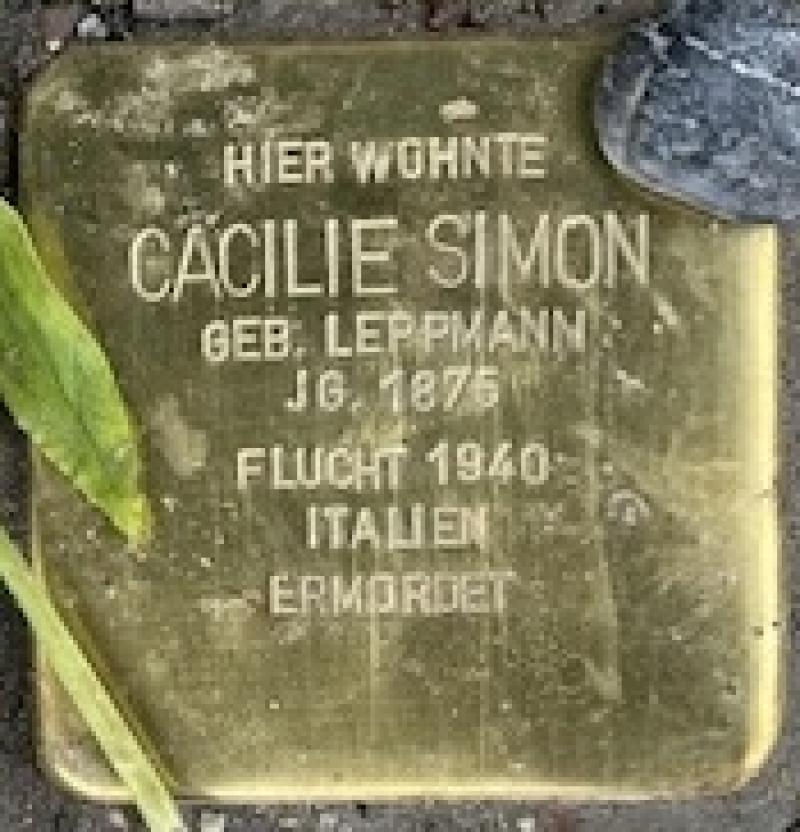 Stolperstein Cäcilie Simon © Stolperstein Initiative Mitte