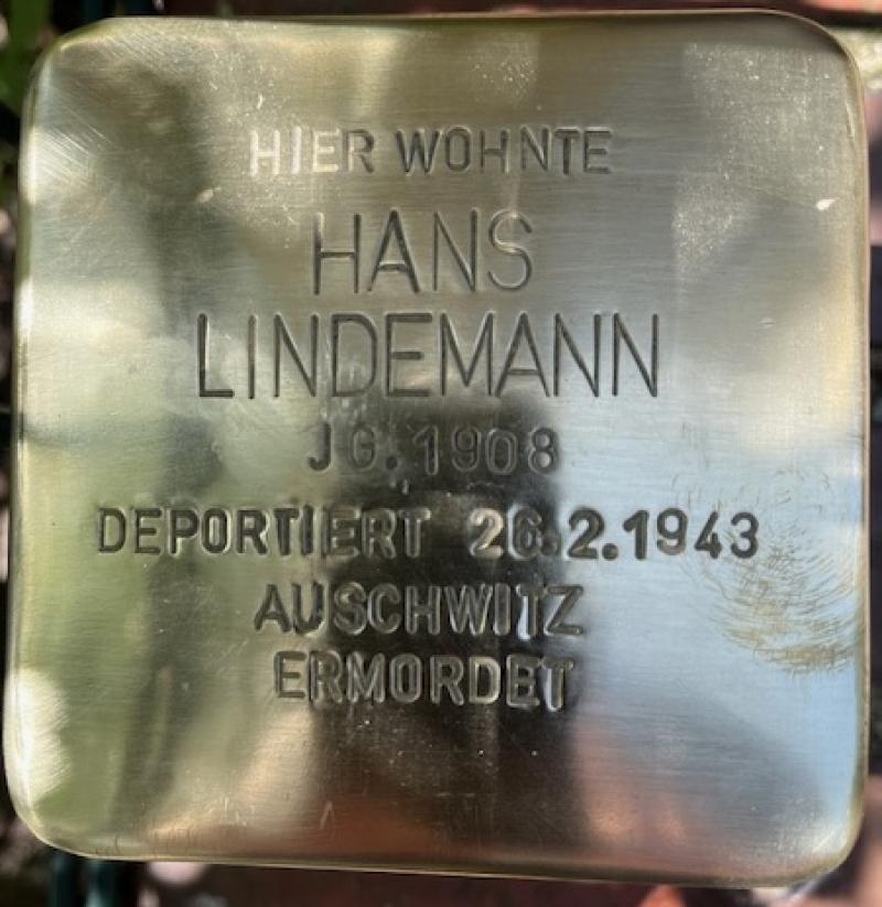 Stolperstein Hans Lindemann © Initiative Mitte