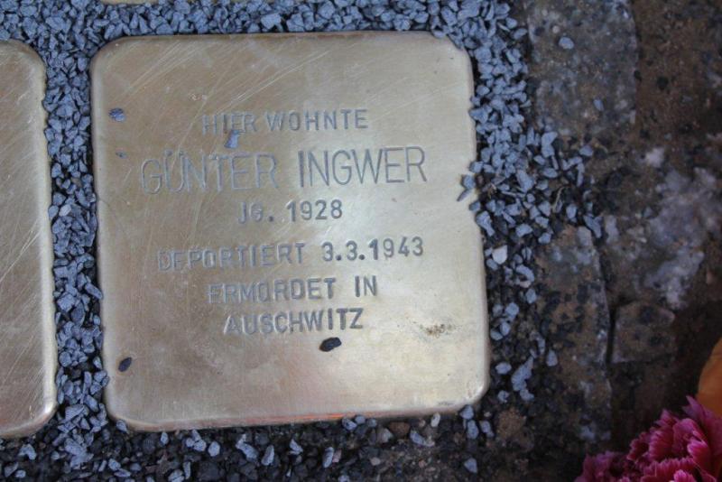 Stolperstein Günter Ingwer © Koordinierungsstelle Stolpersteine Berlin