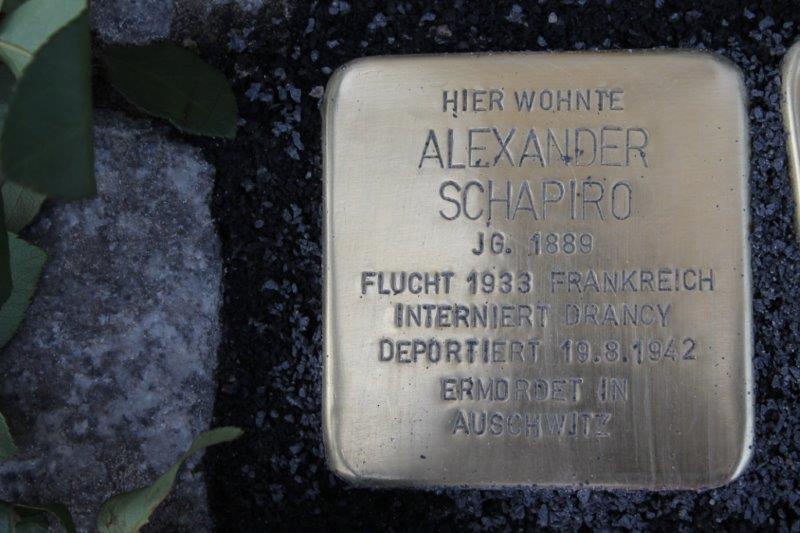 Stolperstein Alexander Schapiro  © Koordinierungsstelle Stolpersteine Berlin