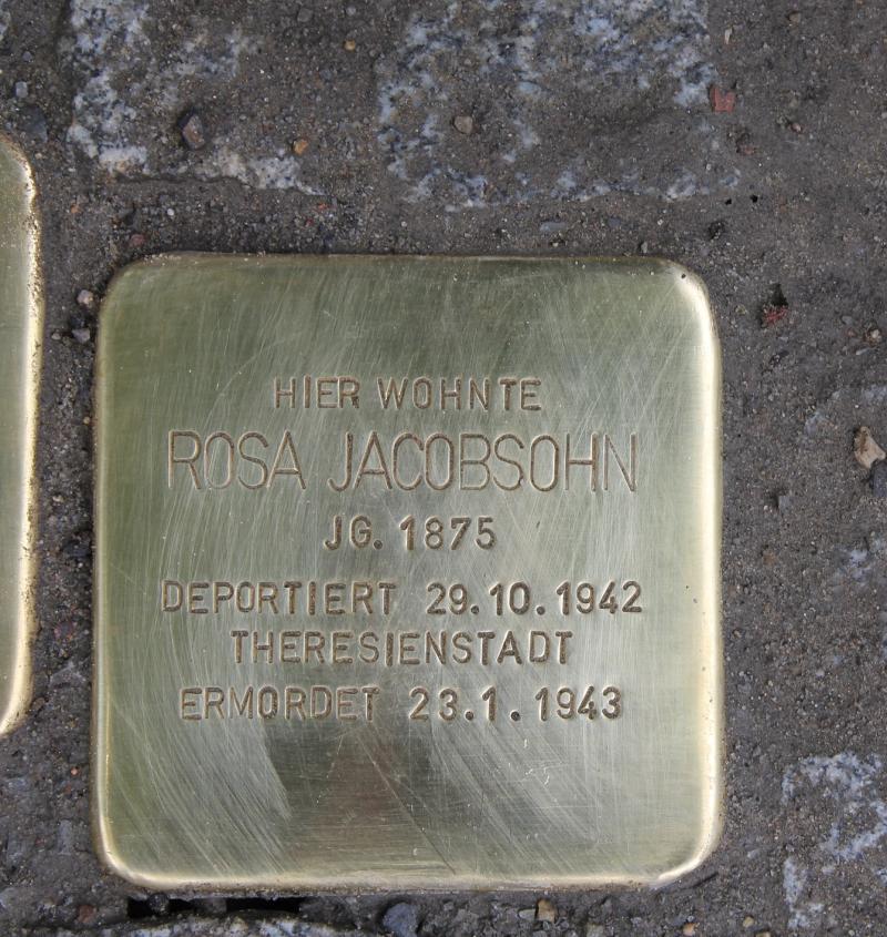 Stolperstein Rosa Jacobsohn © Koordinierungsstelle Stolpersteine Berlin