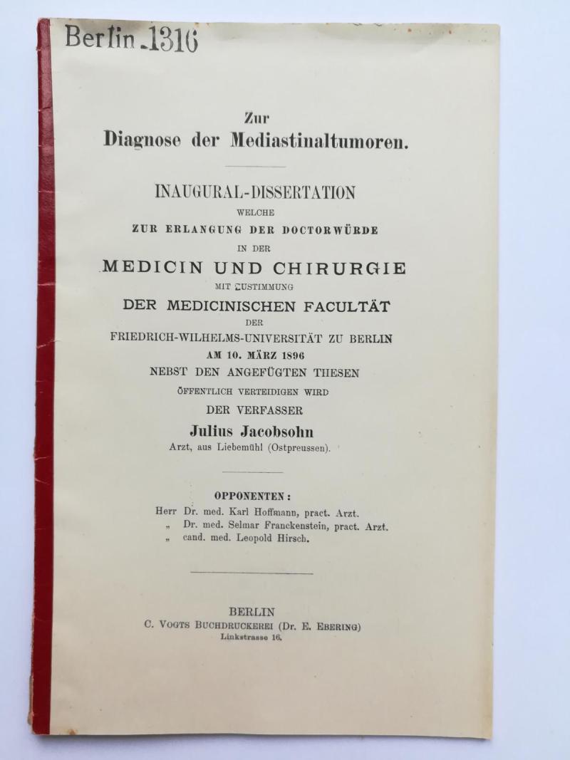 Schrift der Doktorarbeit, © Familie