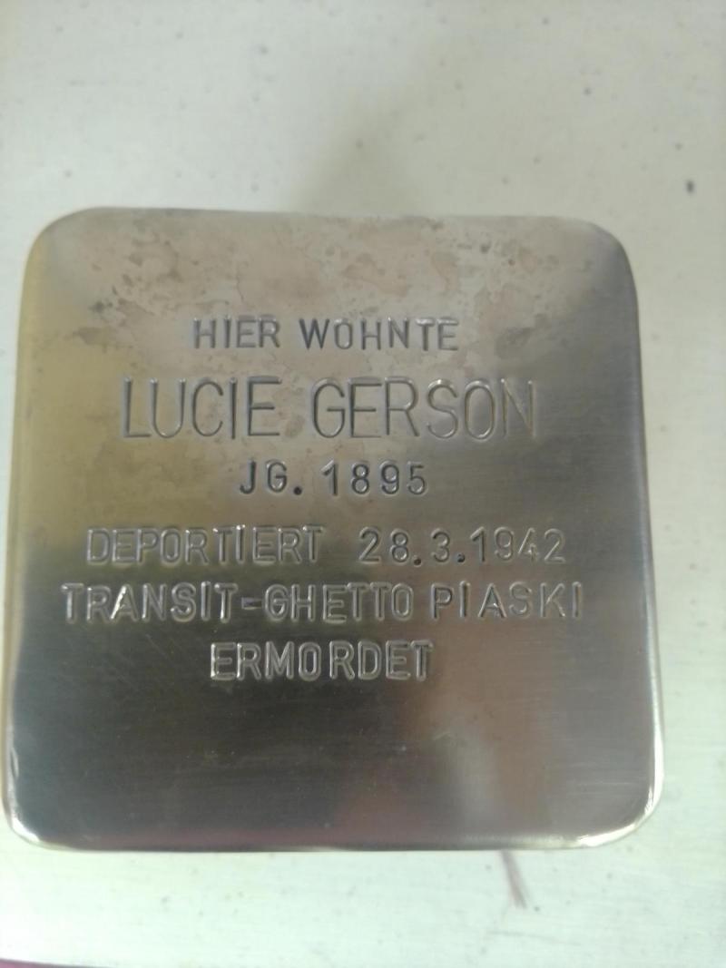 Stolperstein Lucie Gerson (Rechte Projekt Stolpersteine)