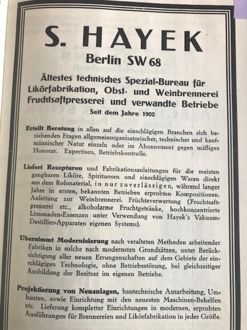 Fa. S. Hayek Werbung (Rechte: Projekt Stolpersteine / Familie)