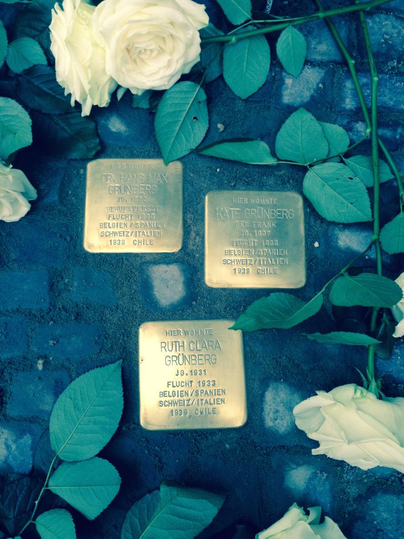 Stolpersteine für Hans Max, Käte und Ruth Clara Grünberg