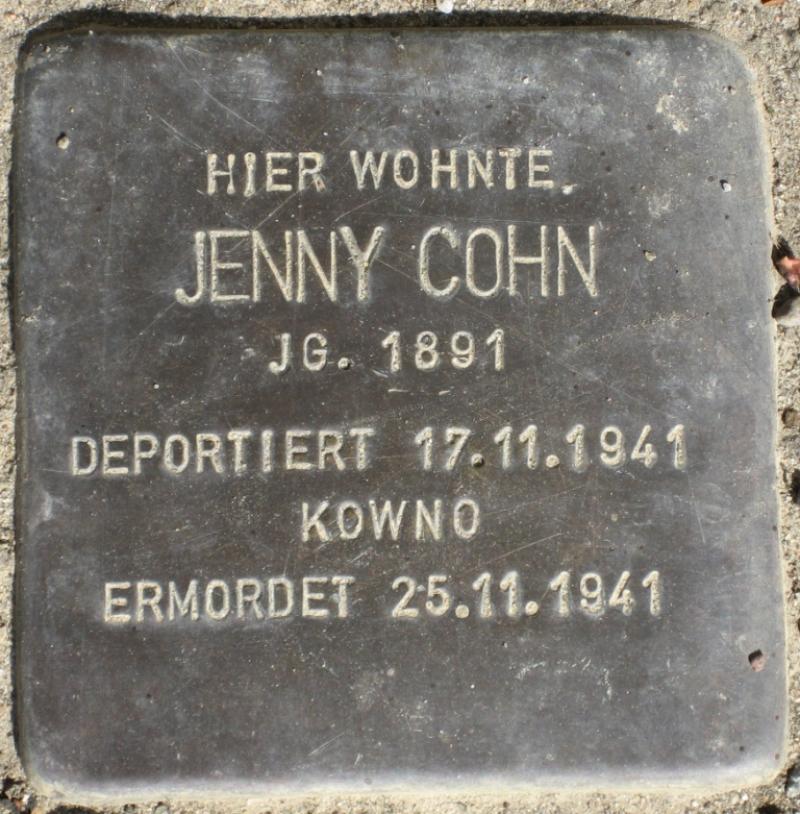 Stolperstein für Jenny Cohn.