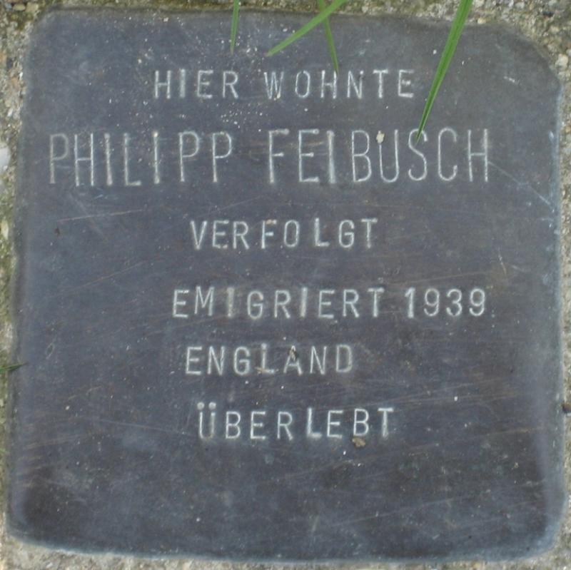 Stolperstein für Philipp Feibusch.