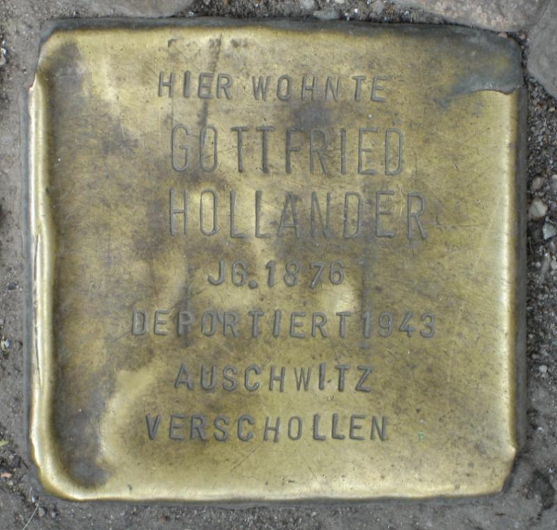 Stolperstein für Gottfrried Hollander.