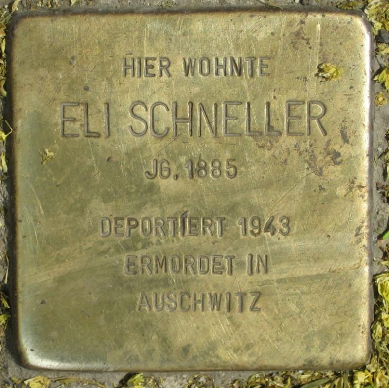 Stolperstein für Eli Schneller.