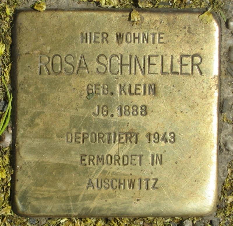 Stolperstein für Rosa Schneller.