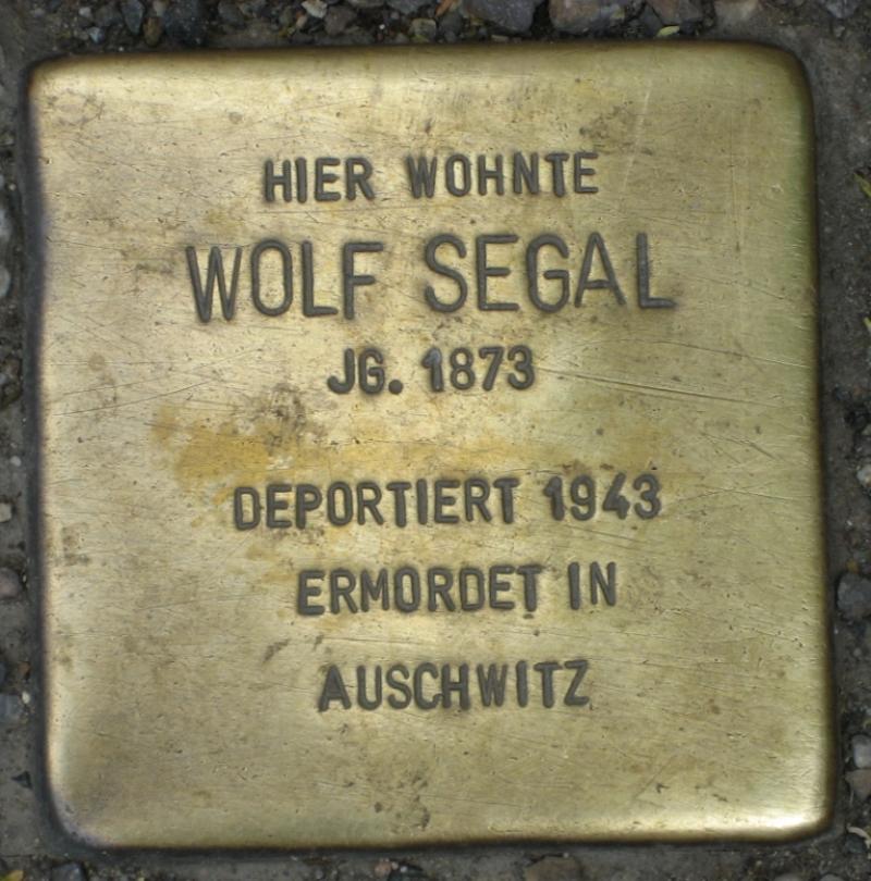 Stolperstein für Wolf Segal.