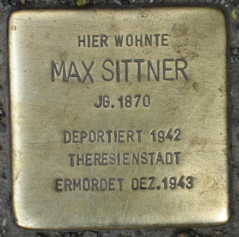 Stolperstein für Max Sittner.