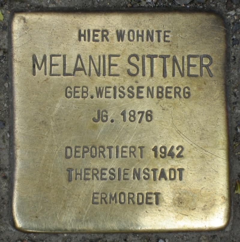 Stolperstein für Melanie Sittner.