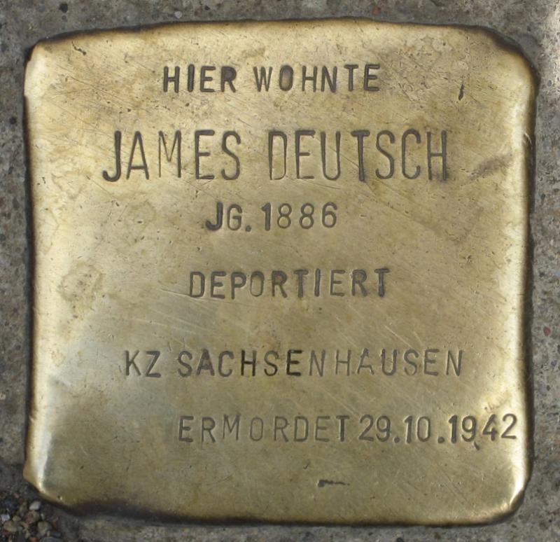 Stolpersteine für James Deutsch.