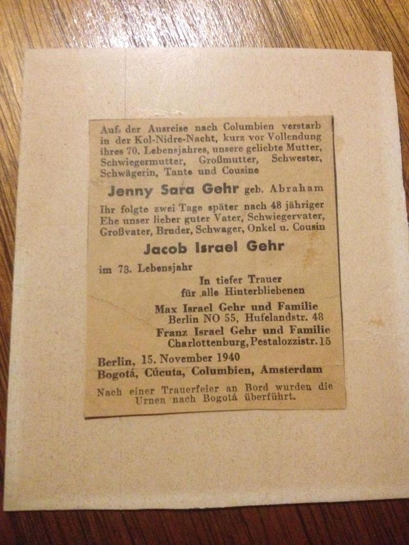 Todesanzeige © privat