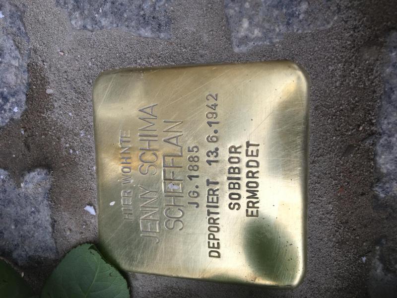 Stolperstein von Jenny Schima Schefflan © privat
