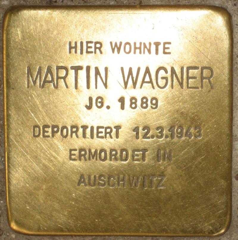 Stolperstein für Martin Wagner. Copyright: D. Janke