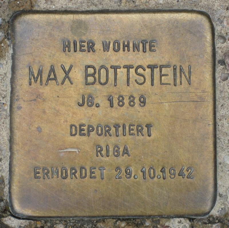 Stolperstein für Max Bottstein.