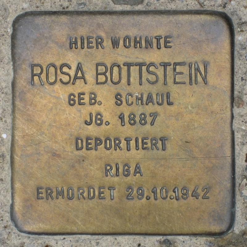 Stolperstein für Rosa Bottstein.