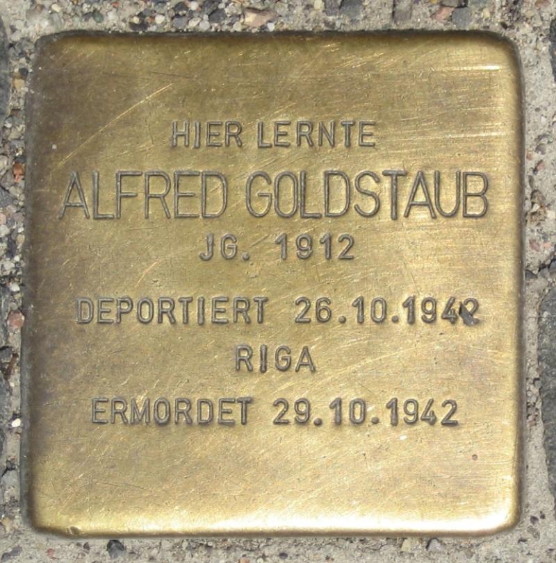 Stolperstein für Alfred Goldstaub.