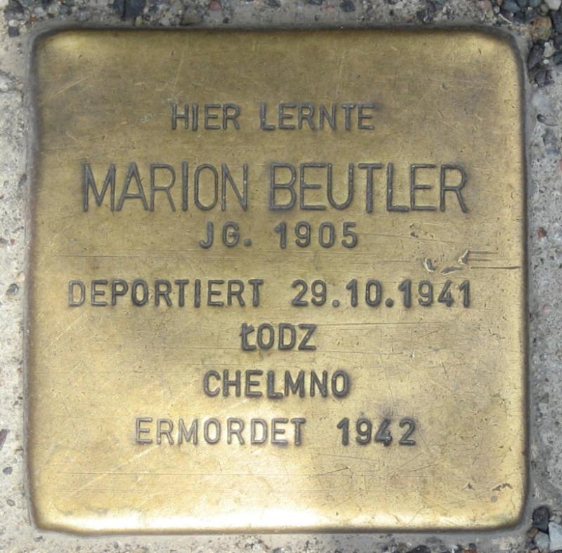 Stolperstein für Marion Beutler.