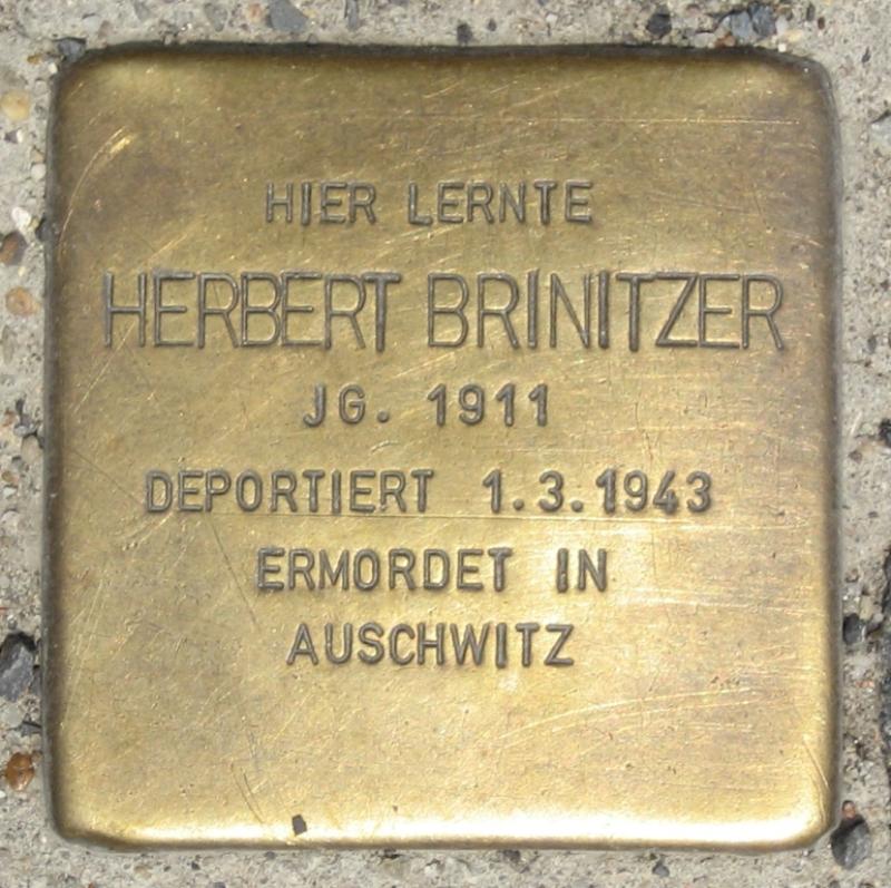 Stolperstein für Herbert Brinitzer.