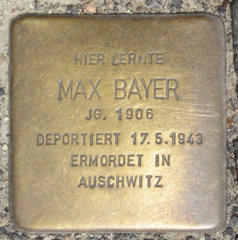 Stolperstein für Max Bayer.