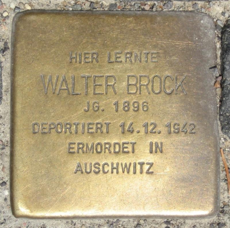 Stolperstein für Walter Brock.