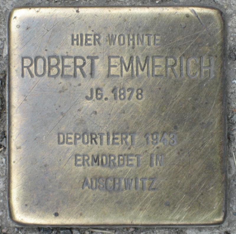 Stolperstein für Robert Emmerich.