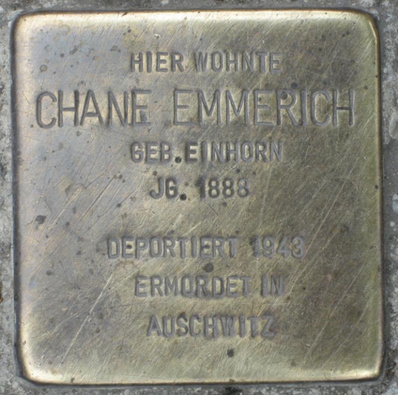 Stolperstein für Chane Emmerich.