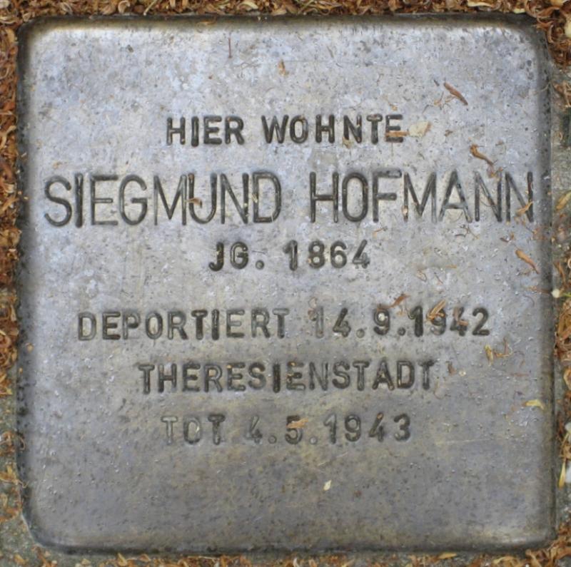 Stolperstein für Siegmund Hofmann.