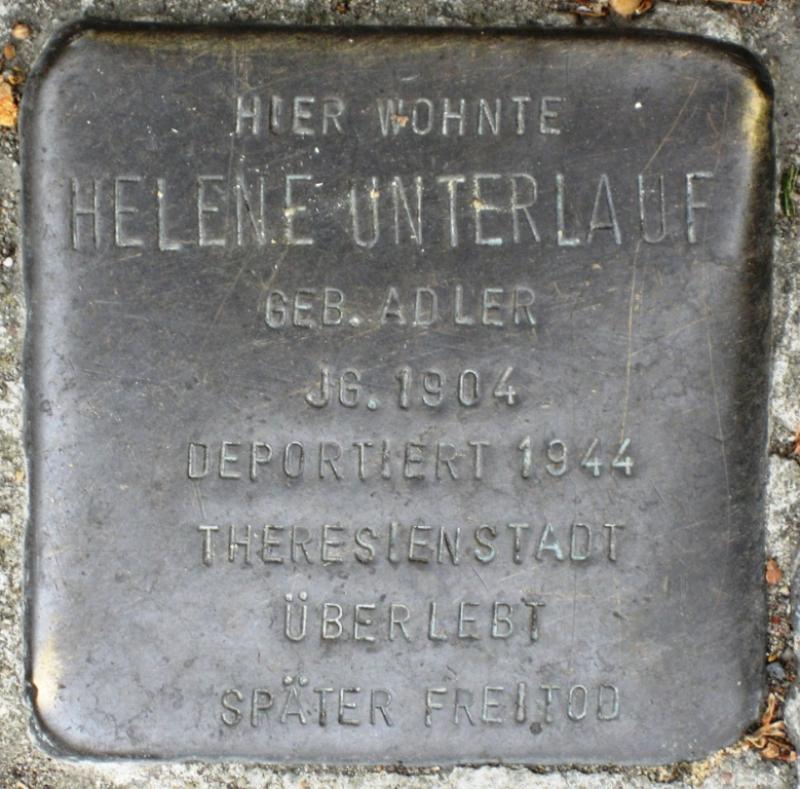 Stolperstein für Helene Unterlauf.