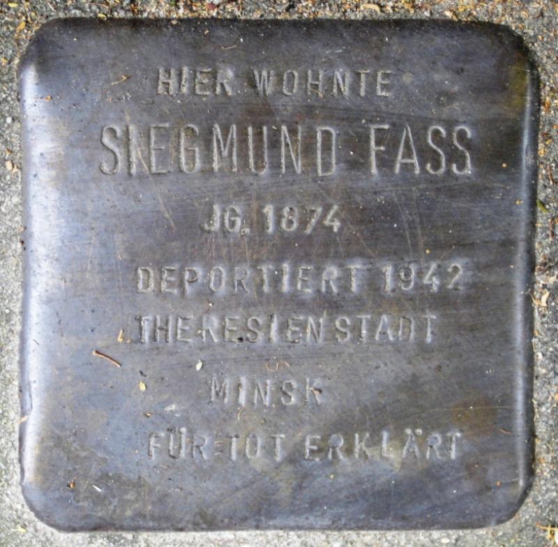 Stolperstein für Siegmund Fass.