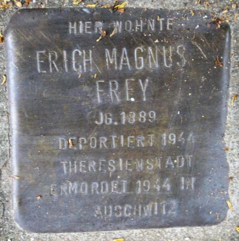 Stolperstein für Erich Magnus Frey.