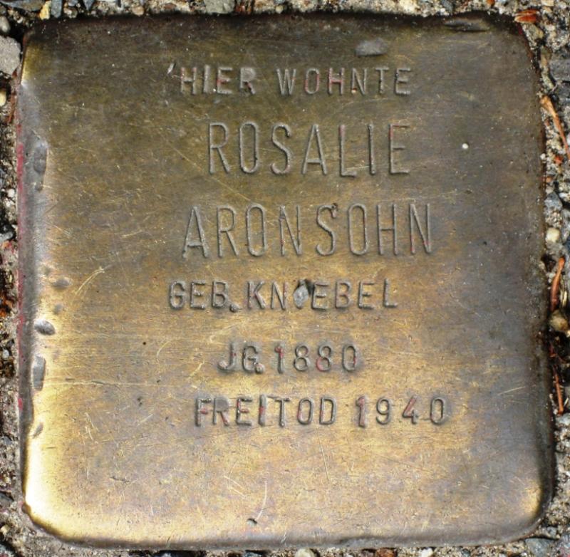 Stolperstein für Rosalie Aronsohn.