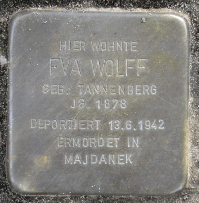 Stolperstein für Eva Wolff.
