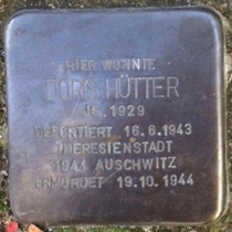 Stolperstein Doris Hütter © Initiative Mitte
