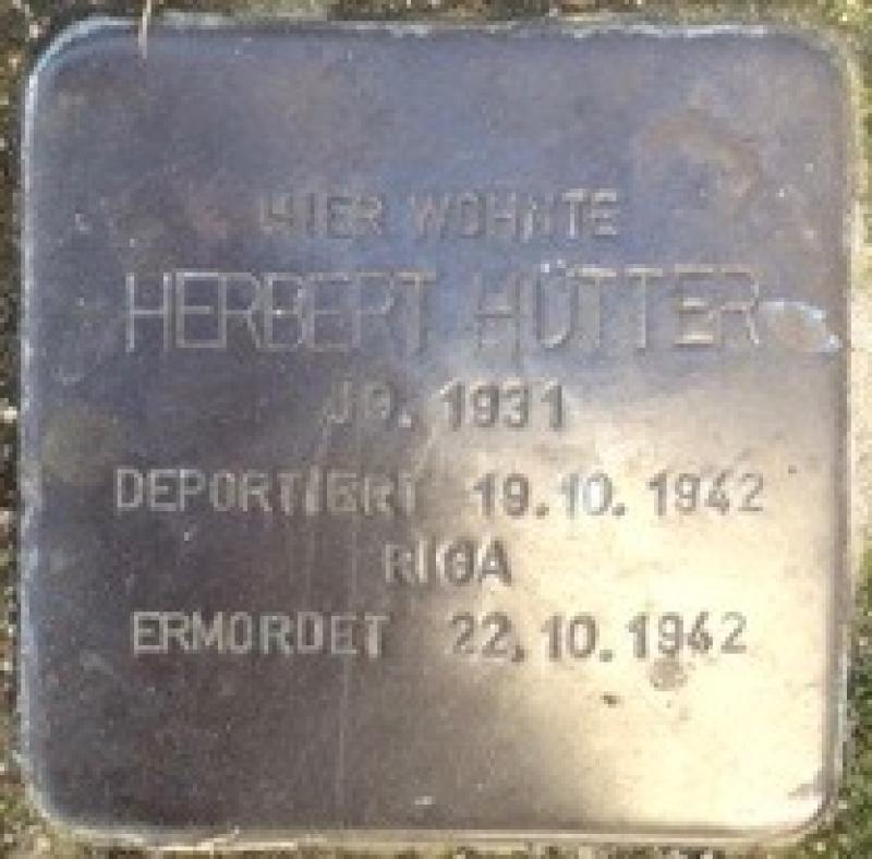 Stolperstein Herbert Hütter © Initiative Mitte