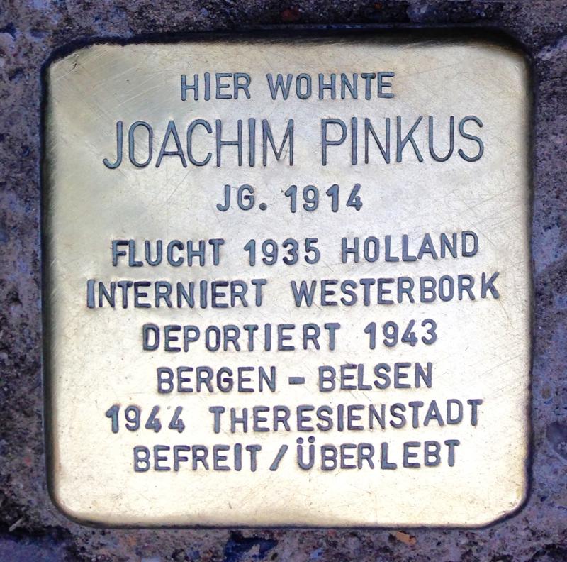 Stolperstein Joachim Pinkus
