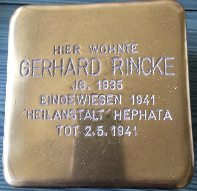 Stolperstein Gerhard Rincke © Stolperstein Initiative Mitte