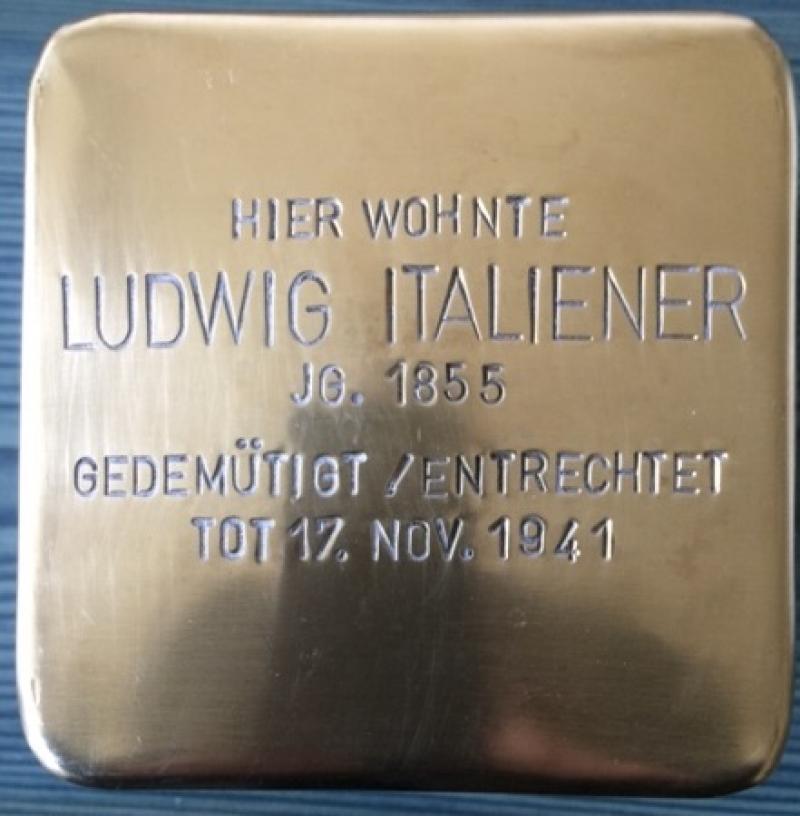 Stolperstein Ludwig Italiener © Stolperstein Initiative Mitte