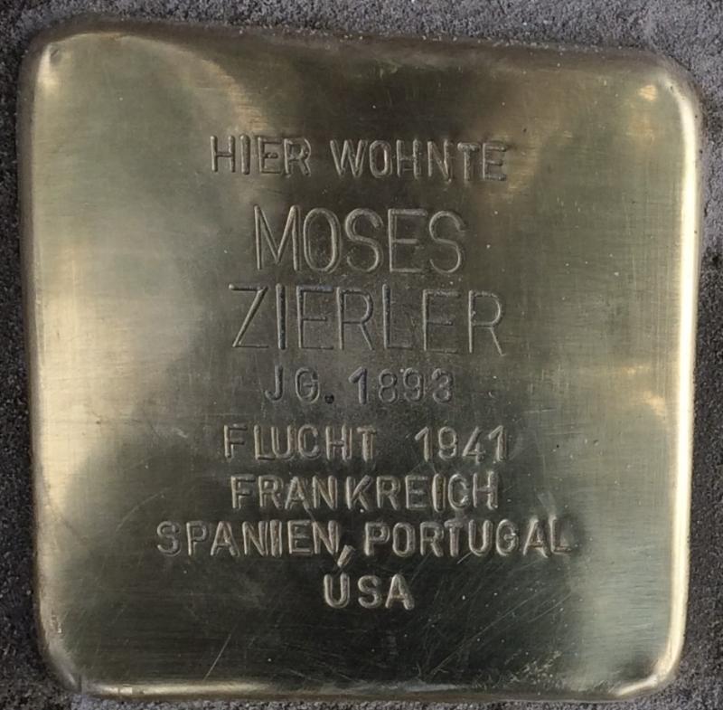 Stolperstein Moses Zierler @ Initiative Mitte