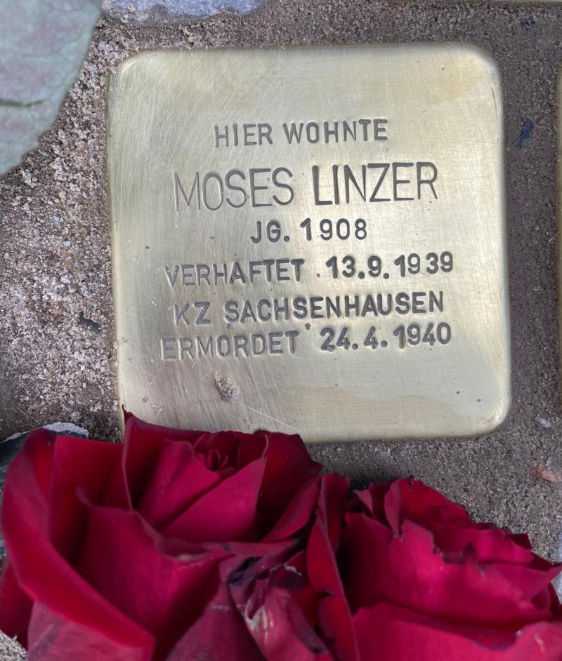 Stolperstein für Moses Linzer © D. Thünken-Klemperer