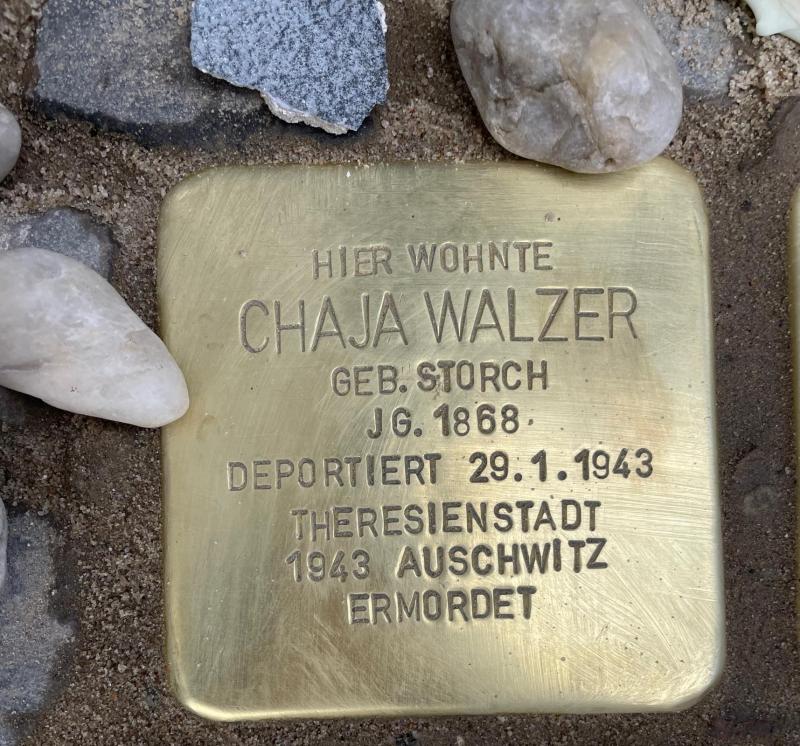 Stolperstein für Chaja Walzer © D. Thünken-Klemperer