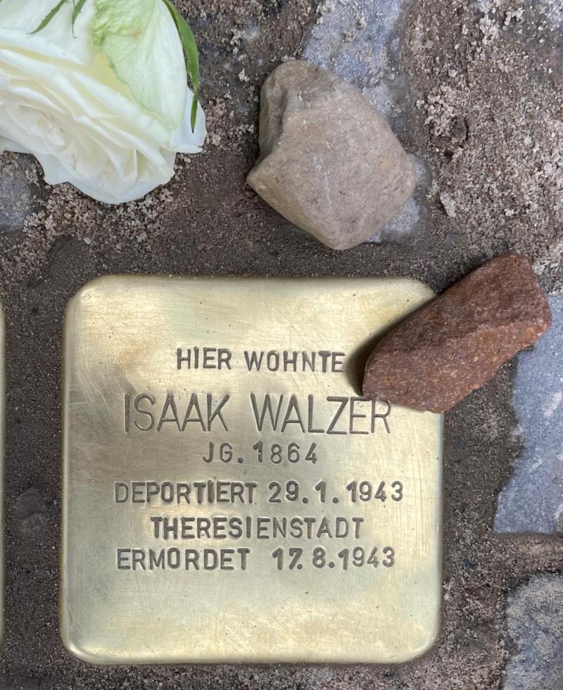 Stolperstein für Isaak Walzer © D. Thünken-Klemperer