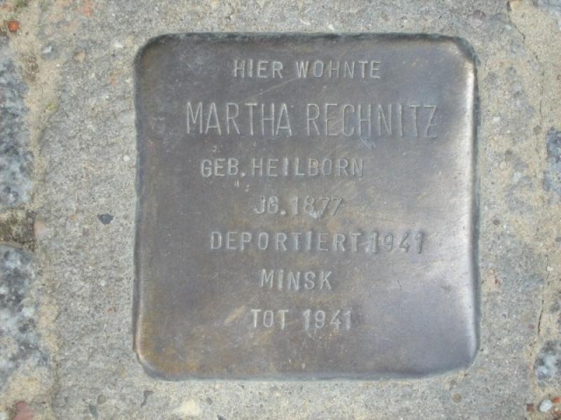 Stolperstein für Martha Rechnitz. Copyright: MTS